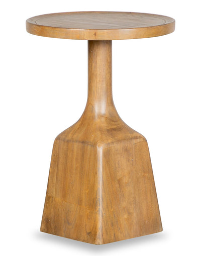 Rhett 18" Modern Round End Table - Light Brown Oak|Table de bout ronde moderne Rhett de 18 po - chêne brun clair