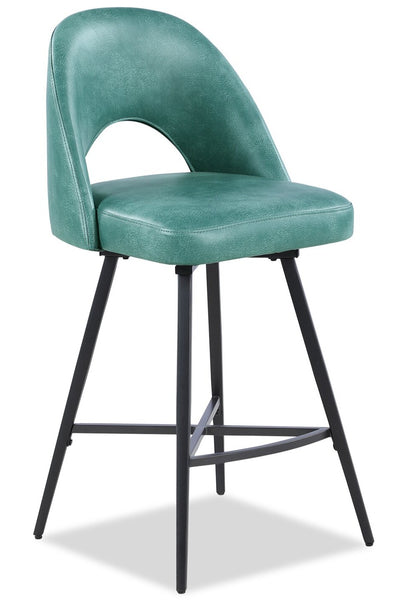 Bay Swivel Counter-Height Stool - Aqua