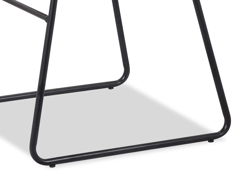 Amos 7pc Dining Set with Table & 6 Chairs, Metal, 60\"W - Grey