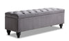 Sage 57\" Storage Bench - Grey Velvet