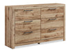 Derekson Bedroom 6-Drawer Dresser, 58.7\"W x 36.4\"H - Natural