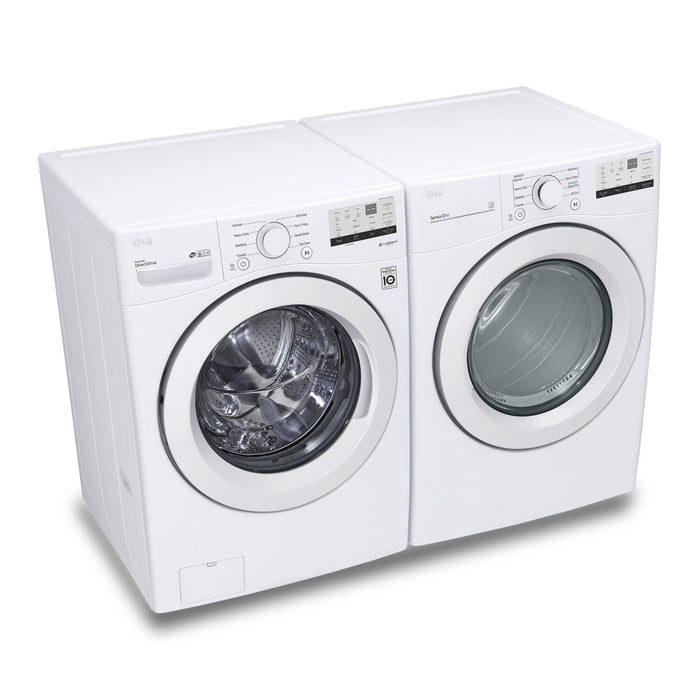 LG 5.2 Cu. Ft. Front-Load Washer and 7.4 Cu. Ft. Electric Dryer - White
