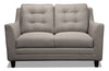 Novalee Linen-Look Fabric Loveseat - Taupe