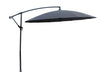 Shanghai Outdoor Patio Umbrella - 114\" W x 75\"H, Weather Resistant Aluminum & Fibreglass, Hand Crank - Charcoal