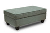 Made in Canada Scarlett 26\" Chenille Fabric Ottoman - Marine Blue