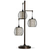 Delano 37.5\" Antiqued-Bronze with Black Wire Shade Table Lamp