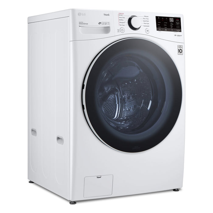 LG 5.2 Cu. Ft. Smart Front-Load High-Efficiency Steam Washer - White - Stackable - WM3600HWA