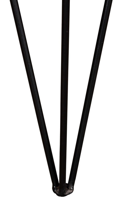 Kaleb 45\" Rustic Coffee Table - Brown and Black with Metal Legs