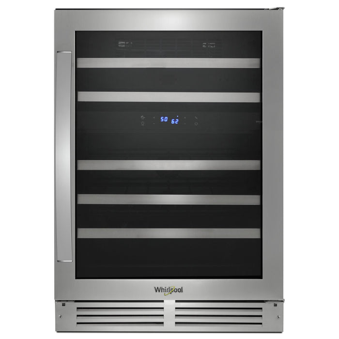 Whirlpool 24\" 5 Cu. Ft. Undercounter Wine Refrigerator - Stainless Steel - WUW55X24HS