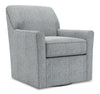 Made in Canada Sofa Lab Customizable Swivel 31\" Linen-Look Fabric Accent Chair - Luna Pewter Grey