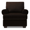 Made in Canada Sofa Lab Customizable Roll 42\" Chenille Fabric Chair - Luxury Chocolate Brown