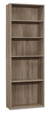 Slade 24.75\" 5-Shelf Bookcase - Dark Taupe
