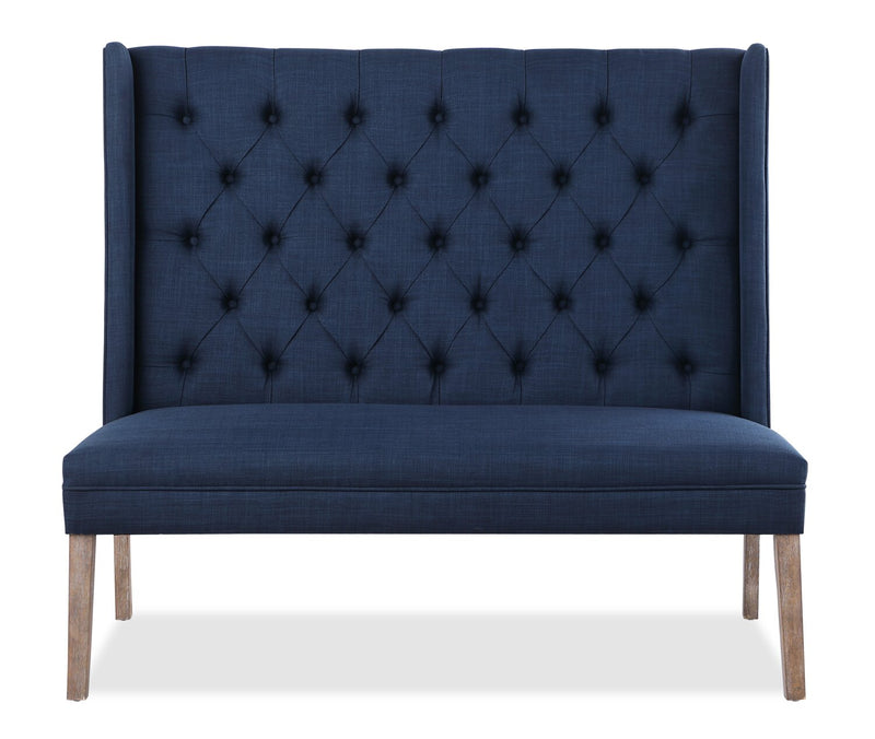 Ariel 30.5\" Wing Back Hall Bench - Blue
