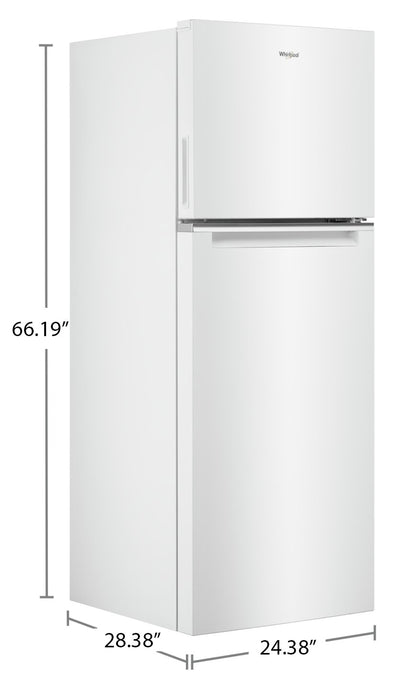 Whirlpool 24\" 12.9 Cu. Ft. Top-Mount Refrigerator - White - WRT313CZLW