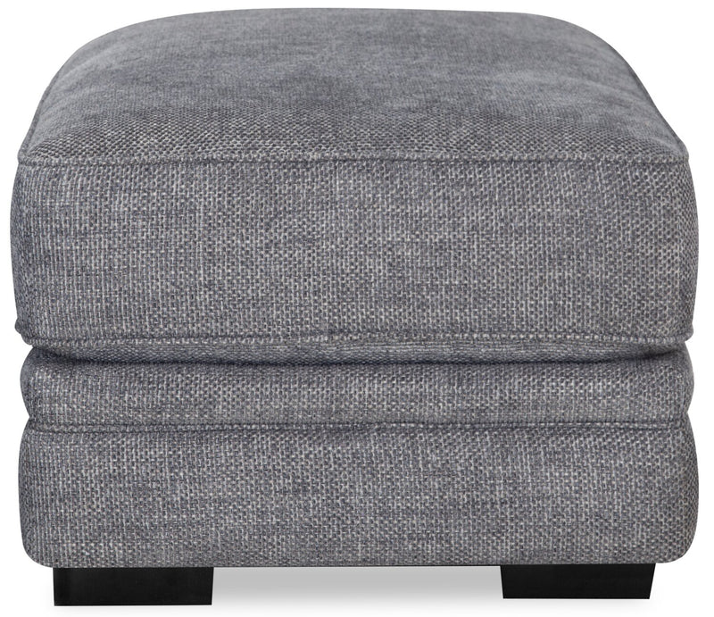 Roland LinenLook Fabric Ottoman Grey The Brick