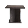 Mara 26\" Modern End Table - Dark Grey Wood with Lacquer Finish