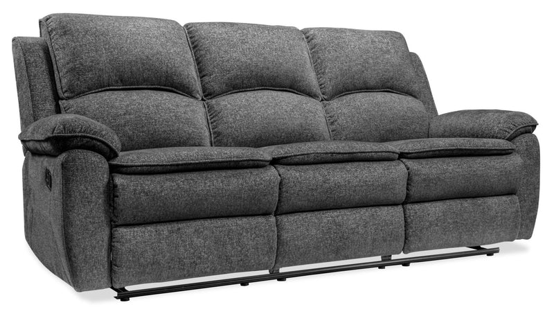 Chandler 82\" Chenille Fabric Reclining Sofa - Grey