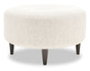 Made in Canada Customizable Sofa Lab The Curve 31\" Chenille Fabric Ottoman - Luxury Sand Beige