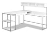 Oaklee 59\" L-Shaped Corner Office Desk with Hutch - White