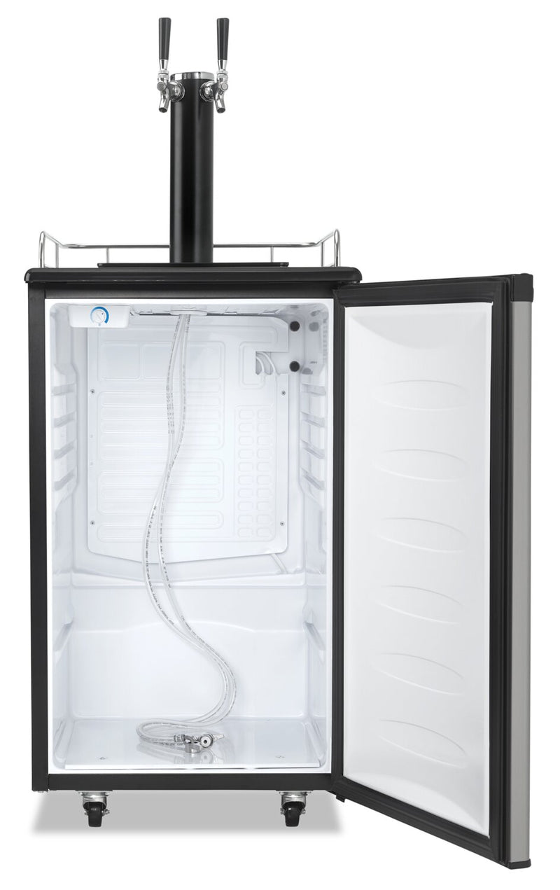 Danby 20.5" 5.4 Cu. Ft. Dual Tap Keg Cooler Stainless Steel DKC