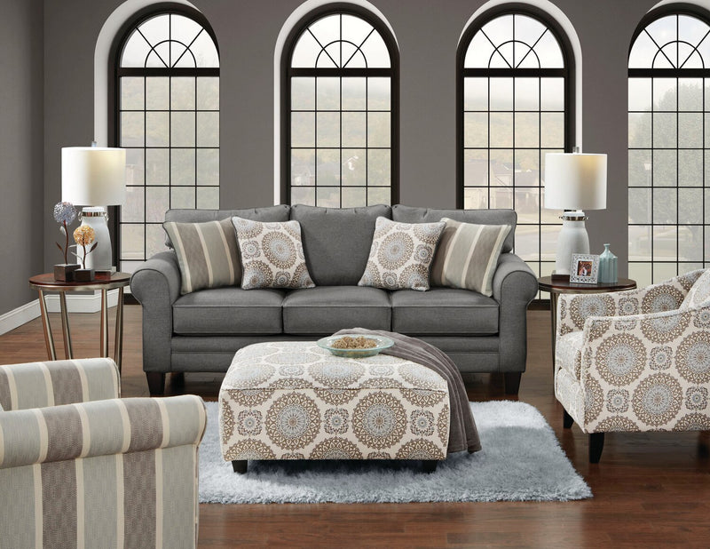 Canadian Made Tula 35" Twilight Multicolour Fabric Accent Chair wit... The Brick