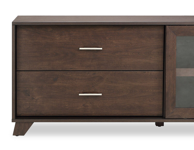 Jacob 60\" Modern TV Stand with Storage and Cable Management for TVs up to 65\"- Espresso