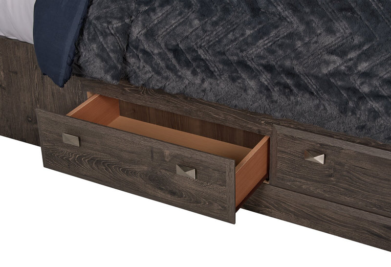 Yorkdale 6pc Bedroom Set with 6Drawer Storage Bed, Dresser, Mirror