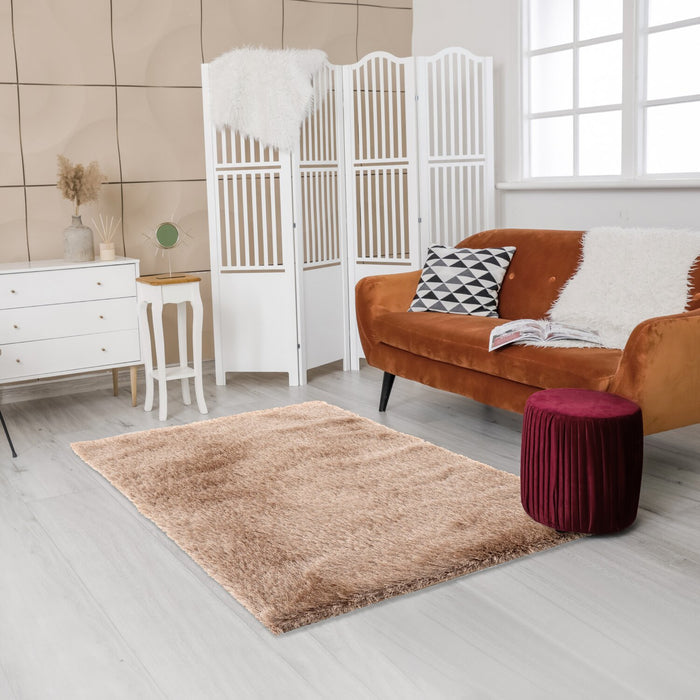 Harlow Gold Shag Area Rug - 7'9\" x 9'5\"