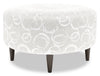 Made in Canada Customizable Sofa Lab The Curve 31\" Fabric Ottoman - Mist White