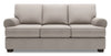 Made in Canada Customizable Sofa Lab Roll 86\" Linen-Look Fabric Sofa with Rolled Arms - Pax Slate Grey