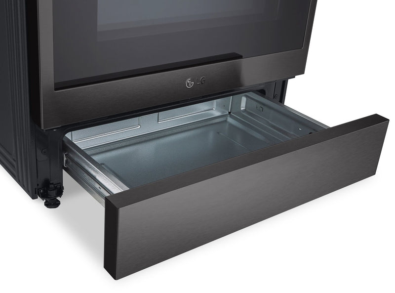 LG 6.3 Cu. Ft. Smart Gas Range with Instaview and ProBake Convection® - Smudge Proof Black Stainless Steel - LSGL6335D