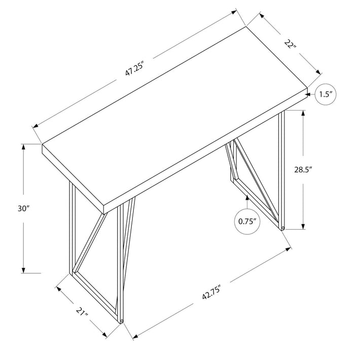 Caleb 47.25\" Computer Office Desk - White