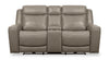 Scott Living Prescott 79\" Genuine Leather Power Reclining Loveseat with Power Headrests - Grey