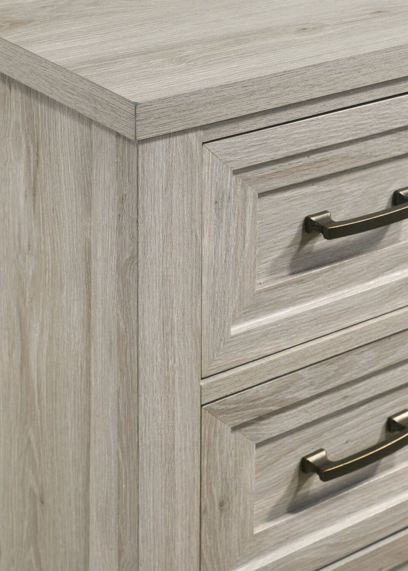 Lara Bedroom Chest of Drawers, 5Drawer, 33.9"W x 50.5"H Antique