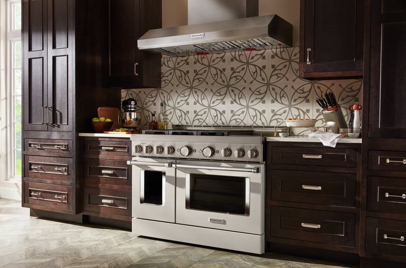 KitchenAid® 48\" Commercial-Style Wall-Mount Canopy Range Hood - KVWC958KSS