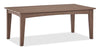 Nome Outdoor Patio Coffee Table - 48\"W, High Density Plastic, UV & Weather Resistant - Natural
