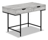Butler 47.25\" Office Desk with 2-Drawers - Grey