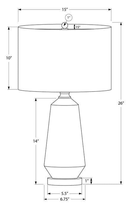 26\" Green and Gold Ceramic Table Lamp
