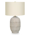24\" Cream Textured Resin Table Lamp