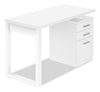 Ronan 47.25\" Reversible Office Desk with 3-Drawers - White