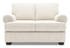 Made in Canada Customizable Sofa Lab Roll 64\" Chenille Fabric Loveseat with Rolled Arms - Luxury Sand Beige