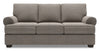 Made in Canada Customizable Sofa Lab Roll 86\" Linen-Look Fabric Sofa with Rolled Arms - Luna Smoke Grey
