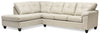 Made in Canada Addison 2-Piece Left-Facing Leather-Look Fabric Sectional with Removable Seat Cushions - Beige