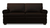 Made in Canada Customizable Sofa Lab Roll 76\" Chenille Fabric Condo Size Sofa with Rolled Arms - Luxury Chocolate Brown