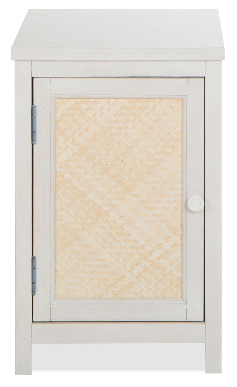 Ellison 16" Traditional Chairside Table with Storage Antique Whit