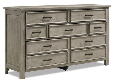 Levi Bedroom 9-Drawer Dresser, 67"W x 38"H, Wood - Drift Grey | Commode Levi de 67 po (L) x 38 po (H) à 9 tiroirs en bois pour la chambre à coucher - gris bois de grève