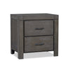 Koda Bedside 2-Drawer Nightstand, 23.7\"W x 23.7\"H, Acacia Wood - Grey