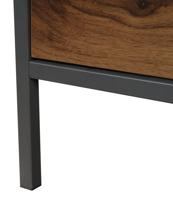 Elzie 65.98\" L-Shaped Office Desk - Gr& Walnut