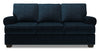 Made in Canada Customizable Sofa Lab Roll 86\" Chenille Fabric Sofa with Rolled Arms - Luxury Indigo Blue