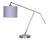 Dexter 24\" Modern Brushed Steel Table Lamp